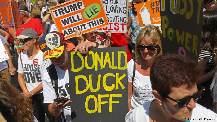 Bildergalerie Großbritannien Anti-Trump Proteste in London