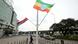 A police officer walks past the flags of Ethiopia and Eritrea ahead of Eritrea's President Isaias Afwerki's visit to Addis Ababa A police officer walks past the flags of Ethiopia and Eritrea ahead of Eritrea's President Isaias Afwerki's visit to Addis Ababa
