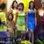 Five young Thai women in short dresses