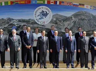 Los líderes mundiales se reunieron en la ciudad italiana de L'Aquila.