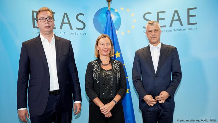 SEAE Mogherini - Vucic - Thaci -Treffen in Brüssel