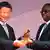 Le président Macky Sall, président du Sénégal et de l’Union africaine en compagnie du président chinois Xi Jinping à Dakar en 2018