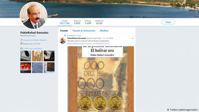 Pablo Rafael González, autor del libro Apreciaicón crítica de la política monetaria. El bolívar oro. 