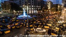 Los taxistas españoles mantienen la huelga