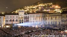 General view of the Piazza Grande square during the 71st Locarno International Film Festival, Saturday, August 4, 2018, in Locarno, Switzerland. The Festival del film Locarno runs from 1 to 11 August. (KEYSTONE/Alexandra Wey) |