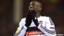 FILE - In this Feb. 19, 2015, file photo, Besiktas' Demba Ba reacts after a missed opportunity during the Europa League Round of 32 soccer match between Liverpool and Besiktas at Anfield Stadium in Liverpool, England. Chinese Superleague team Shanghai Shenhua has accused an opposing player of racially abusing its Senegalese star forward Demba Ba during a match Saturday, Aug. 4, 2018. (AP Photo/Jon Super, File) |