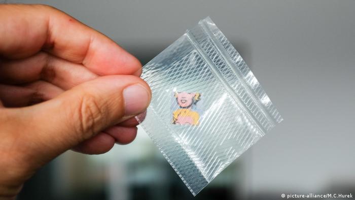 LSD tab in a plastic bag