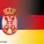 Die Nationalflaggen von Serbien und Deutschland in einer Fotomontage (Foto: Mirko Schwanitz/ DW)