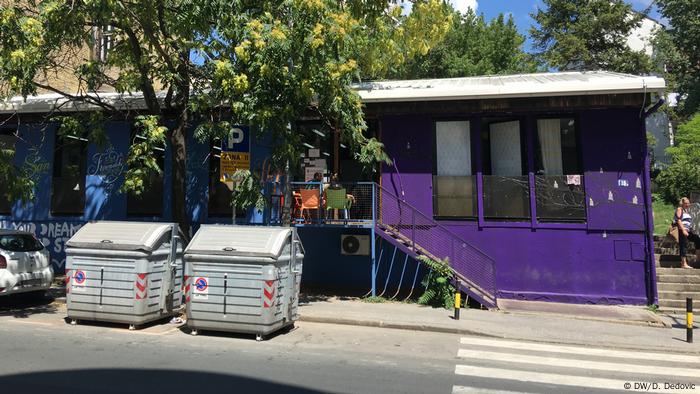 The Miksaliste refugee camp in Belgrade in June 2018