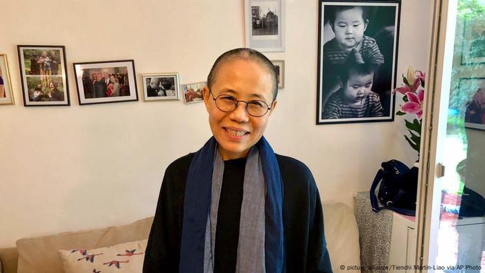 Liu Xia, the widow of Nobel Peace Prize laureate Liu Xiaobo, stands in a residence in Berlin.