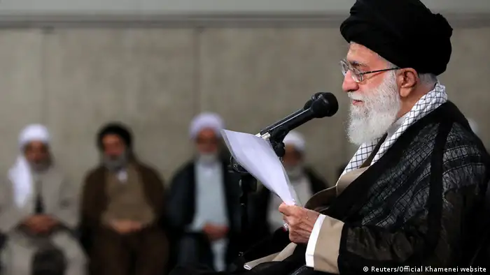 Iran Ali Chamenei während einer Rede in Teheran