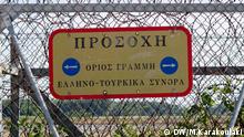 05.2018
A sign on the fence that marks the Greek-Turkish land border. Sign says in Greek: ‘Caution – Land border – Greek-Turkish Borders’ The Evros River, which is the natural land border between Greece and Turkey is one the most notorious border crossings. Over years, however, it has claimed the lives of thousands of people who try to cross to Europe. 
