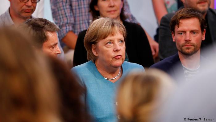 Bundeskanzlerin Angela Merkel beim Bürgerdialog zur Zukunft Europas im August 2018 in Jena (Foto: Reuters/F. Bensch)
