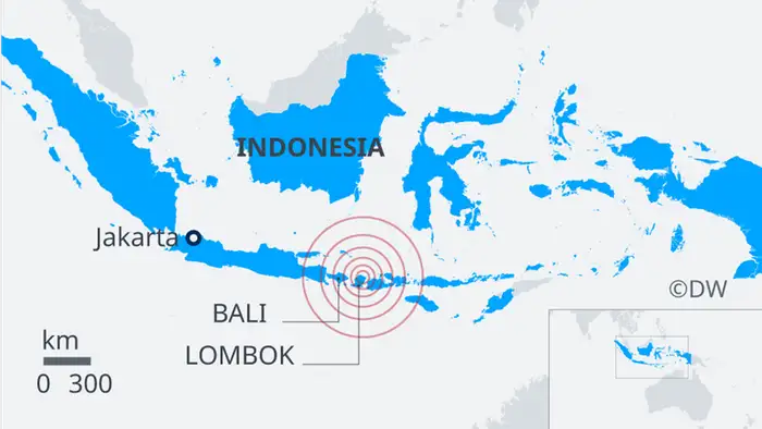 Karte Erdbeben Indonesien Lombok EN