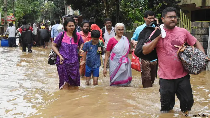 Indien Monsun - Überschwemmungen in Kerala