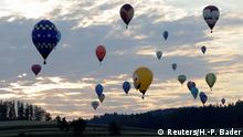 Competitors take part in the FAI World Hot Air Balloon Championship near Gross-Siegharts, Austria, August 20, 2018. REUTERS/Heinz-Peter Bader