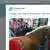 Screen shot of a photograph on Twitter showing the man and the horse on a train /STForeignDesk