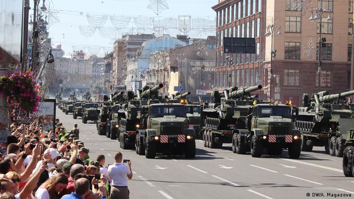 Военная техника на параде в Киеве, 24 августа 2018 года