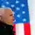 US Senator John McCain with a US flag in the background