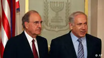 Premierminister Benjamin Netanjahu und der US-Sondergesandte George Mitchell