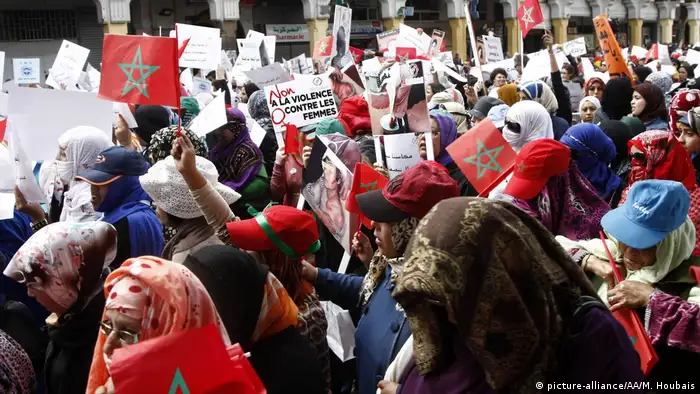 Protest gegen Gewalt gegen Frauen in Marokko