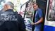 Russian opposition leader Alexei Navalny steps out of a police bus Russian opposition leader Alexei Navalny steps out of a police bus