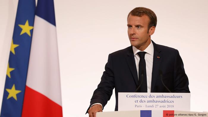 Emmanuel Macron Rede Paris Frankreich