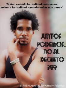 Luis Manuel Otero, artista performático y miembro activo de la campaña #NoAlDecreto349