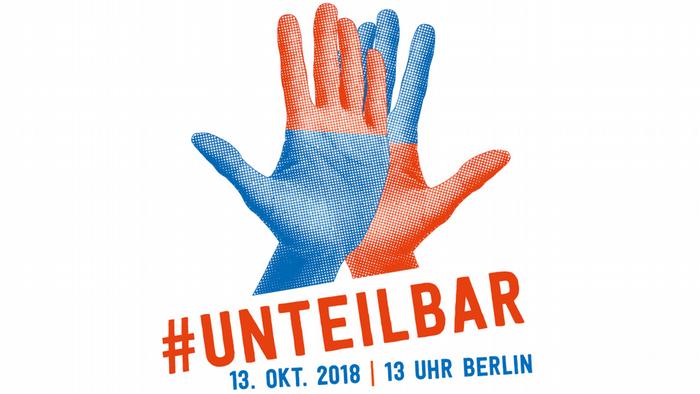 Deutschland Flyer Bündnis unteilbar ruft zu Demonstration auf
