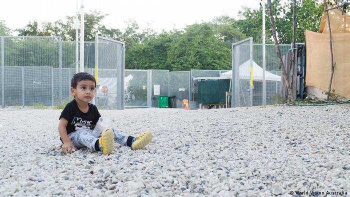 Two year old George, who was born in detention on Nauru
