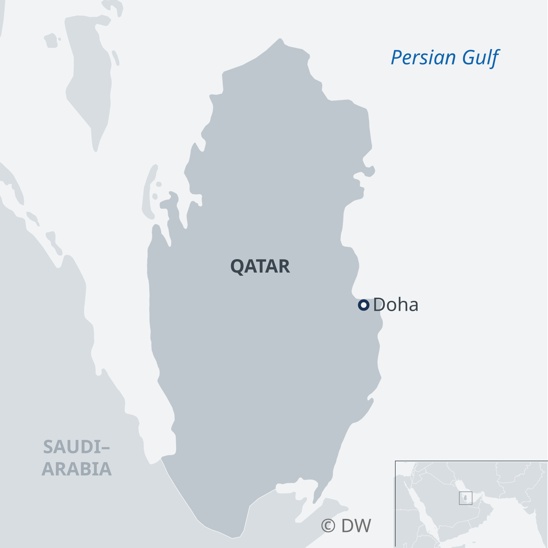 Karte Katar EN