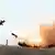 Зенитно-ракетный комплекс С-400 ведет огонь во время учений в России