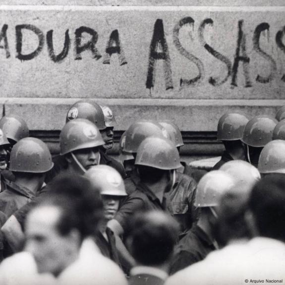 Protesto contra a ditadura militar em 1968