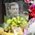 Memorial to murdered separatist leader Alexander Zakharchenko in Donetsk, Ukraine