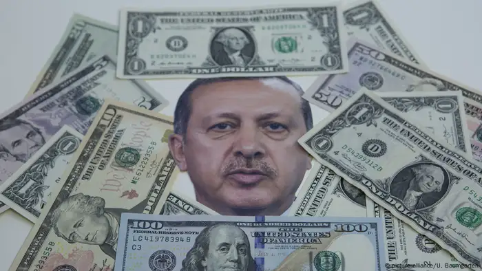 Symbolbild - Türkische Währung und Erdogan