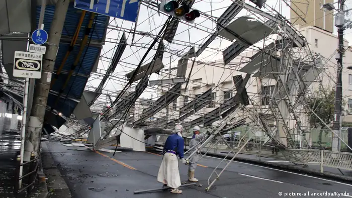 Japan, Osaka: Unwetter und Taifun Jebi