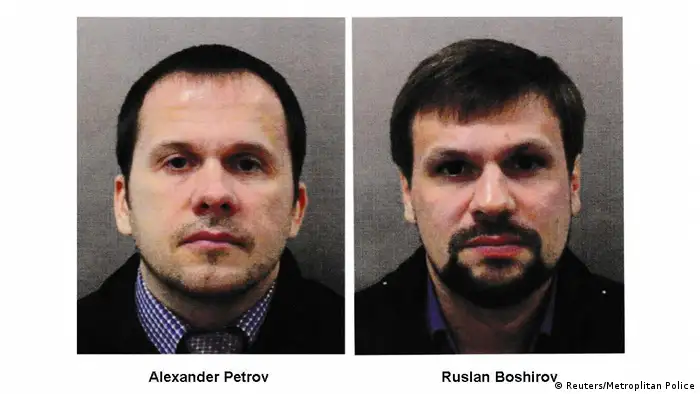 Russos acusados no caso Skripal