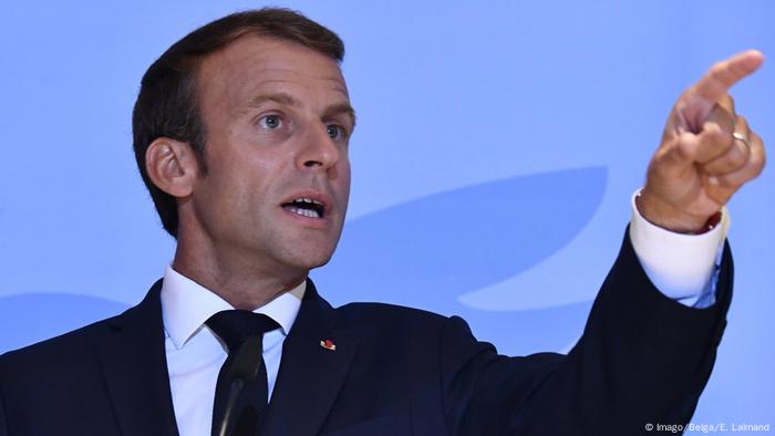 Luxemburg Präsident Emmanuel Macron (Imago/Belga/E. Lalmand)
