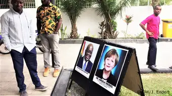 Ghana's president Nana Akufo-Addo and Germany's chancellor Angela Merkel were guests at the Impact Hub in Accra | DW/J. Endert