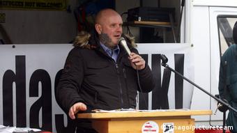 David Köckert at a 2016 demo for Thügida in Erfurt