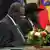 Sudan, Khartoum: 
Präsident des Südsudan Salva Kiir Mayarditund Oppositionsführer des Südsudan Riek Machar