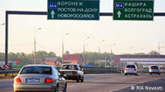 Eine Autobahn bei Volgograd (Foto: RIA Novosti)