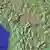 Montenegro & Macedonia topographical relief map, partial graphic