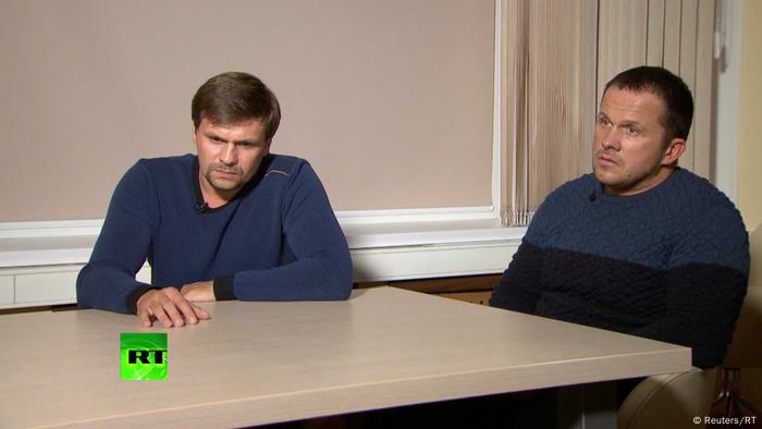Petrov and Boshirov during the RT interview Petrov and Boshirov during the RT interview