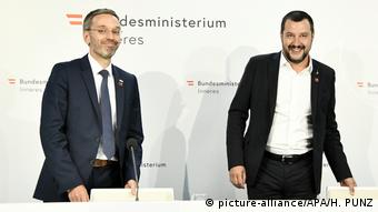 Herbert Kickl and Matteo Salvini in Vienna