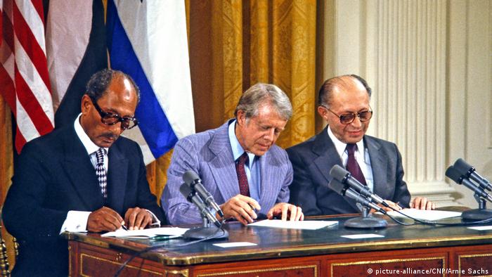 Camp David 1978 Ägypten - Israel Friedensverhandlungen (picture-alliance/CNP/Arnie Sachs)