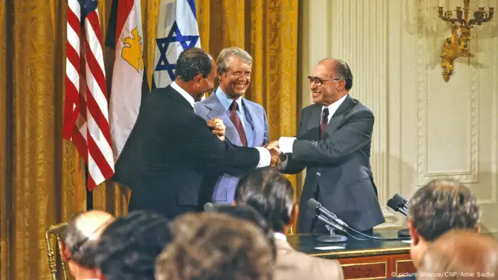 Camp David 1978 Ägypten - Israel Friedensverhandlungen (picture-alliance/CNP/Arnie Sachs)