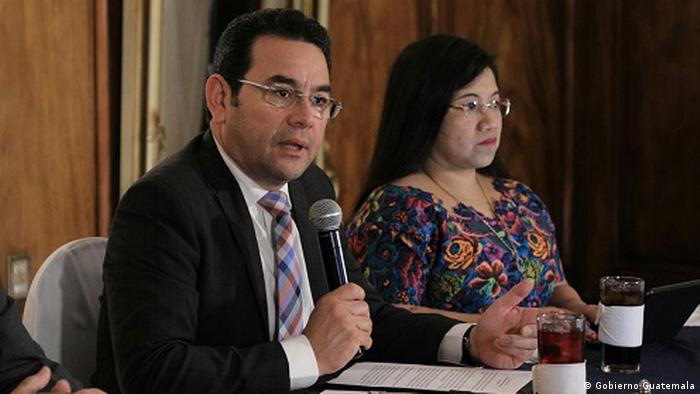 Guatemala Jimmy Morales Arbeitsministerin Leticia Teleguario (Gobierno Guatemala)