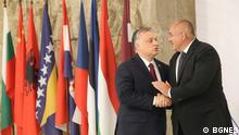 Der bulgarischn Premier Boyko Borissov und den ungarischen Premier Viktor Orban in Sofia, Bulgarien. Foto: BGNES