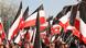 Manifestação de extremistas de direita na Alemanha. Participantes exibem bandeiras com as cores do antigo Império Alemão (1871-1918), uma forma de contornar a proibição de símbolos nazistas Manifestação de extremistas de direita na Alemanha. Participantes exibem bandeiras com as cores do antigo Império Alemão (1871-1918), uma forma de contornar a proibição de símbolos nazistas